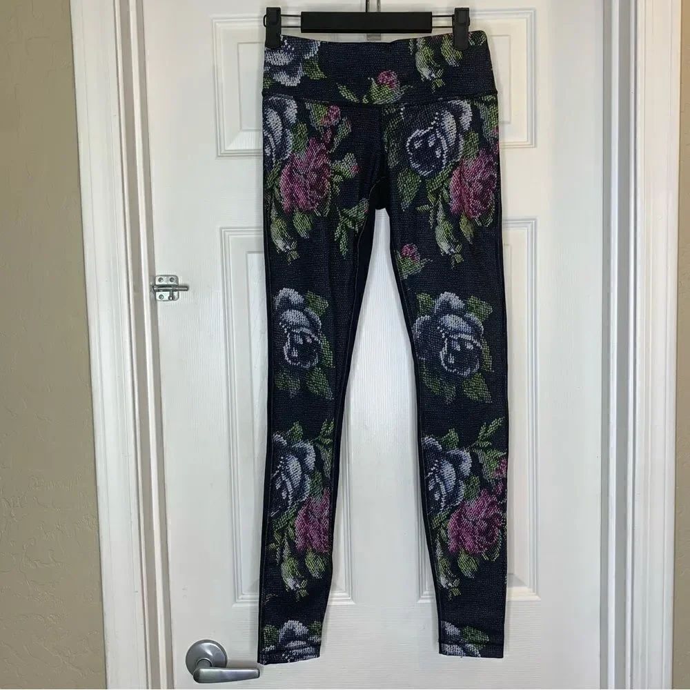 Lululemon Wunder Under Full-On Luon Garden Party Full Length Leggings Size 4